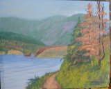 Road to Holter Lake, oil